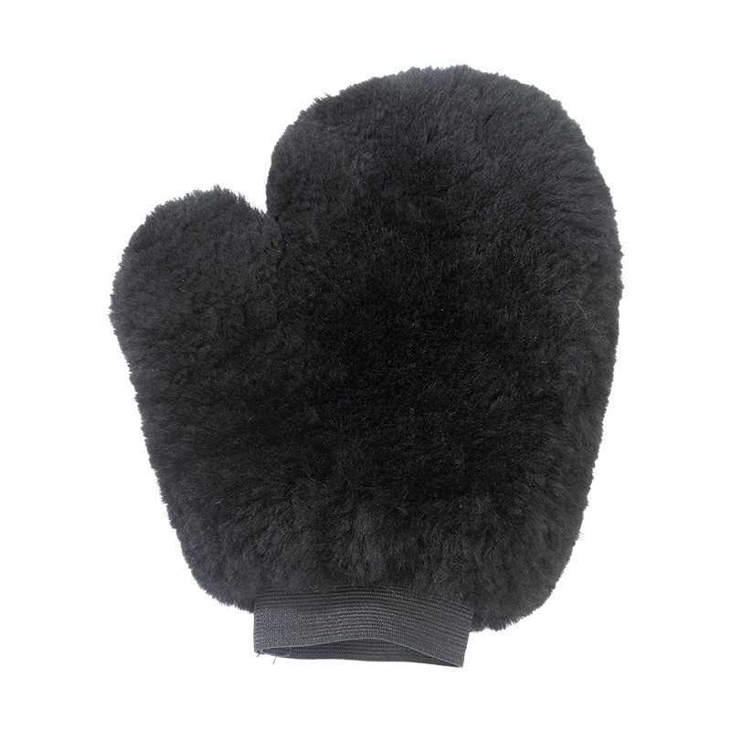 Kavalkade Putzhandschuh Lammfell mit Daumen schwarz 25x14cm