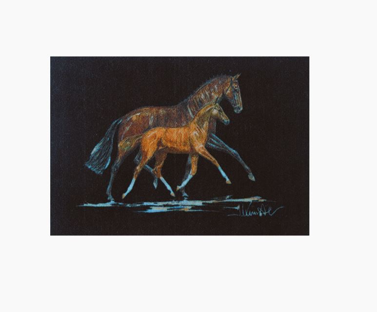 HKM Fußmatte - Pferd mit Fohlen