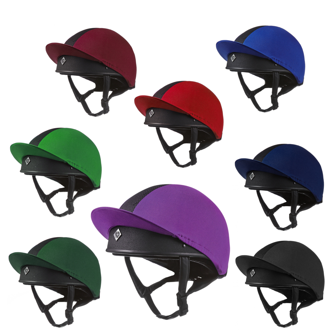 Charles Owen Pro II colour silk - farbige Helmüberzüge