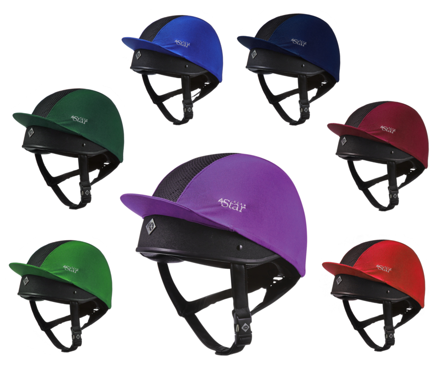 Charles Owen 4 Star colour silk - farbige Helmüberzüge