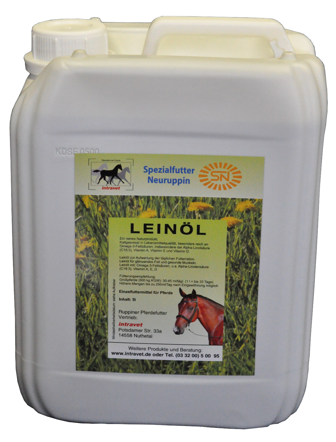 Ruppiner Leinöl 5 Liter kalt gepresst